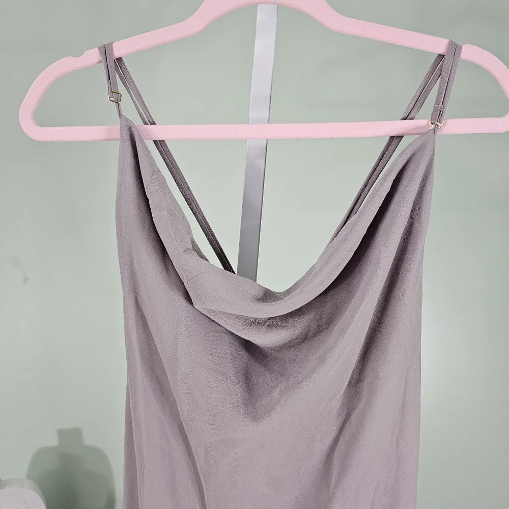 Show Me Your Mumu Wedding Bridesmaid Dress Verona Cowl Neck Large Dove Gray‎ - Picture 4 of 11